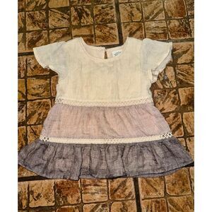 Indigo Soul kids boho 18 month shirt neutrals EUC‎